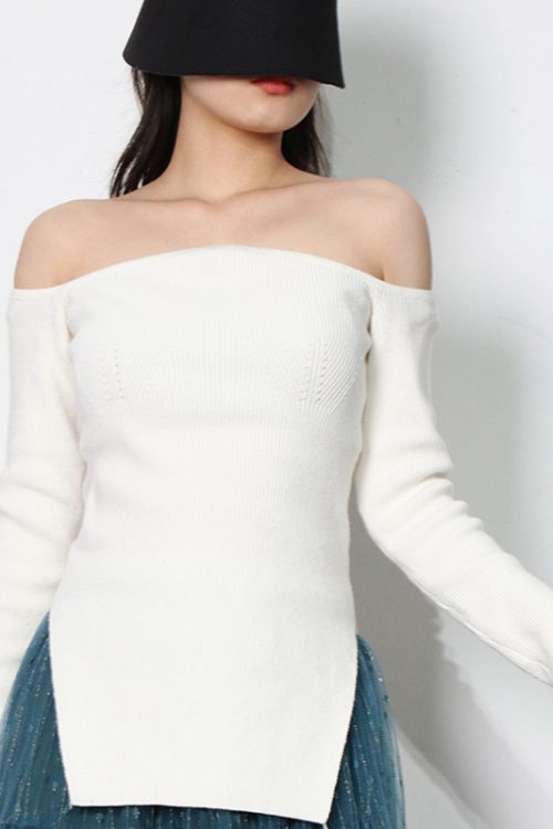 New Style Long Sleeves Slim Pullovers Knitted Long Sleeve Sweater For Women
