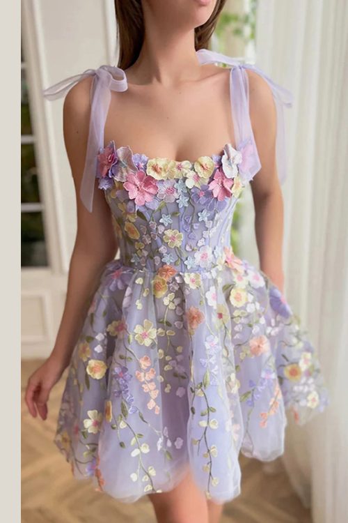 Hit Color Floral Printing Backless Dress Strapless Sleeveless High Waist Sweet Dress Women